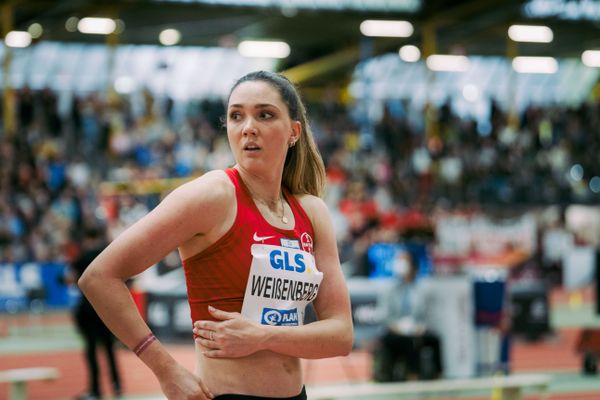 Sophie Weißenberg (TSV Bayer 04 Leverkusen) bei den Deutschen Leichtathletik-Hallenmeisterschaften am 19.02.2023 in der Helmut-Koernig-Halle in Dortmund