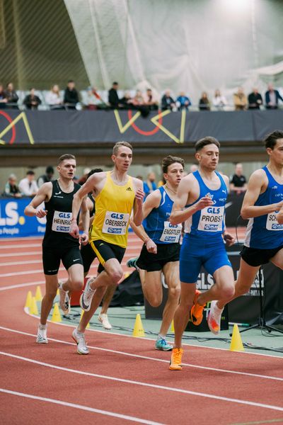 Luis Oberbeck (LG Goettingen), Marius Probst (TV Wattenscheid 01) bei den Deutschen Leichtathletik-Hallenmeisterschaften am 19.02.2023 in der Helmut-Koernig-Halle in Dortmund