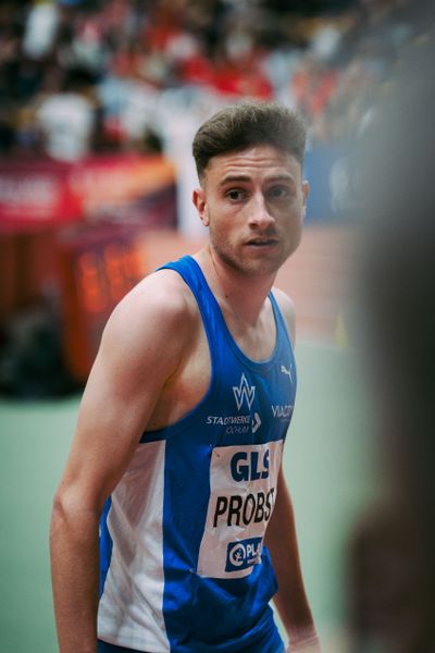 Marius Probst (TV Wattenscheid 01) bei den Deutschen Leichtathletik-Hallenmeisterschaften am 19.02.2023 in der Helmut-Koernig-Halle in Dortmund