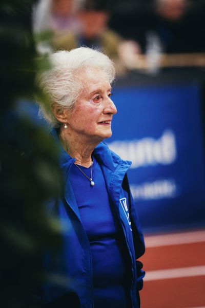 Senioren Leichtathletin des Jahres 2022: Melitta Czerwenka-Nagel (LAG Saarbrücken) bei den Deutschen Leichtathletik-Hallenmeisterschaften am 19.02.2023 in der Helmut-Koernig-Halle in Dortmund