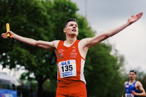 Marc Koch (LG Nord Berlin) am 29.04.2023 bei den deutschen Meisterschaften Langstaffel in Bietigheim-Bissingen