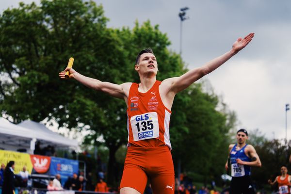 Marc Koch (LG Nord Berlin) am 29.04.2023 bei den deutschen Meisterschaften Langstaffel in Bietigheim-Bissingen