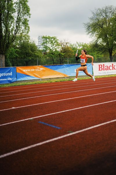 Judith Franzen (TSV Bayer o4 Leverkusen) am 29.04.2023 bei den deutschen Meisterschaften Langstaffel in Bietigheim-Bissingen
