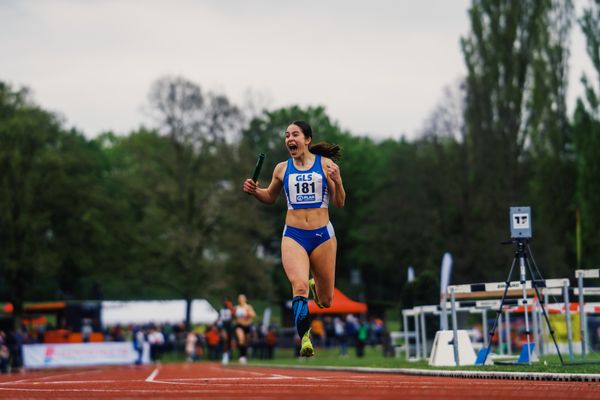 Amelie-Johanna Fraeger (LAC Quelle Fuerth) am 29.04.2023 bei den deutschen Meisterschaften Langstaffel in Bietigheim-Bissingen