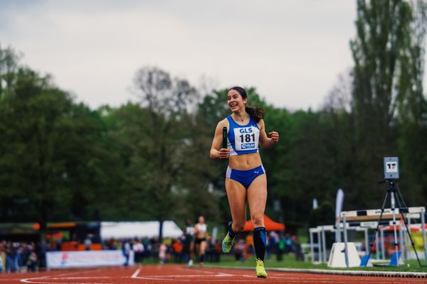 Amelie-Johanna Fraeger (LAC Quelle Fuerth) am 29.04.2023 bei den deutschen Meisterschaften Langstaffel in Bietigheim-Bissingen