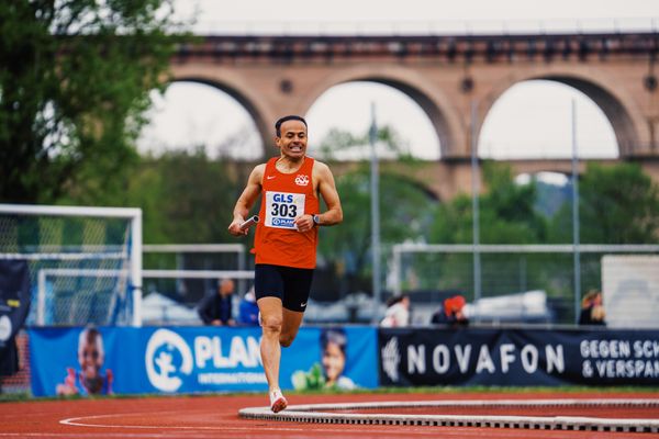 Malki El (StG Darmstadt-Eschenburg) am 29.04.2023 bei den deutschen Meisterschaften Langstaffel in Bietigheim-Bissingen