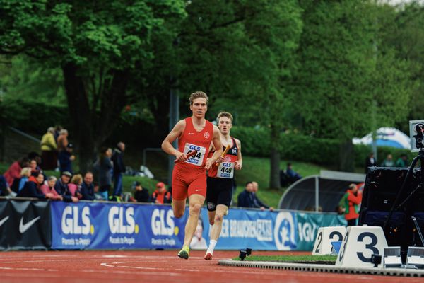 Till Grommisch (TSV Bayer 04 Leverkusen) am 29.04.2023 bei den deutschen Meisterschaften Langstaffel in Bietigheim-Bissingen