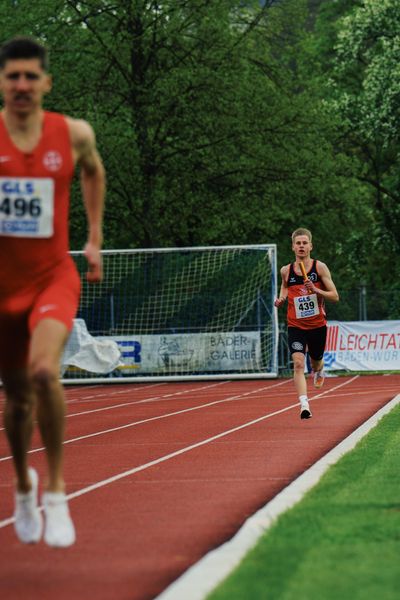 Mika Pikutzki (LG Osnabrueck) am 29.04.2023 bei den deutschen Meisterschaften Langstaffel in Bietigheim-Bissingen