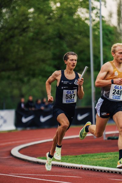 Artur Beimler (SC DHfK Leipzig e.V.) am 29.04.2023 bei den deutschen Meisterschaften Langstaffel in Bietigheim-Bissingen