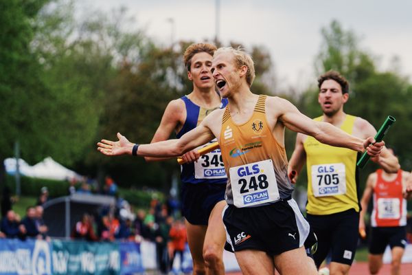 Florian Bremm (LSC Hoechstadt/Aisch) am 29.04.2023 bei den deutschen Meisterschaften Langstaffel in Bietigheim-Bissingen