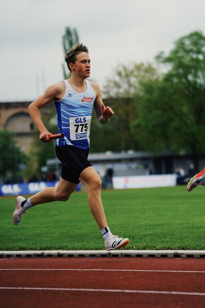 Justus Winkler (VfL Sindelfingen) am 29.04.2023 bei den deutschen Meisterschaften Langstaffel in Bietigheim-Bissingen