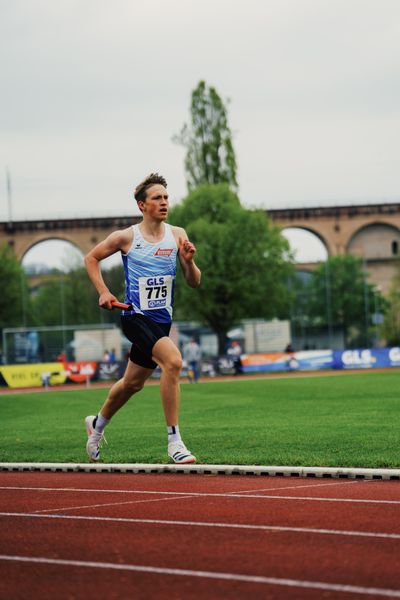 Justus Winkler (VfL Sindelfingen) am 29.04.2023 bei den deutschen Meisterschaften Langstaffel in Bietigheim-Bissingen