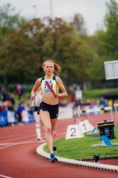 Kira Weis (KSG Gerlingen) am 29.04.2023 bei den deutschen Meisterschaften Langstaffel in Bietigheim-Bissingen