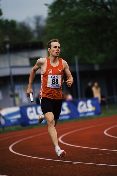 Malte Hinrichs (SG Walldorf Astoria 1902) am 29.04.2023 bei den deutschen Meisterschaften Langstaffel in Bietigheim-Bissingen