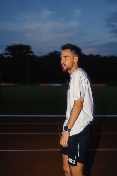Max Nores (TSV Bayer 04 Leverkusen) am 07.06.2023 beim Jump n Run Meeting im Stadion Dortmund-Hacheney in Dortmund