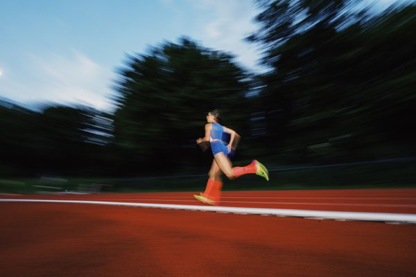 Inas Lakhnati (TV Wattenscheid 01) am 07.06.2023 beim Jump n Run Meeting im Stadion Dortmund-Hacheney in Dortmund