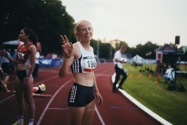 Ann-Christin Opitz (SC Melle 03) am 07.06.2023 beim Jump n Run Meeting im Stadion Dortmund-Hacheney in Dortmund