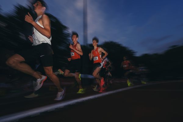 Lenny Fred Riebe (LG Olympia Dortmund) am 07.06.2023 beim Jump n Run Meeting im Stadion Dortmund-Hacheney in Dortmund