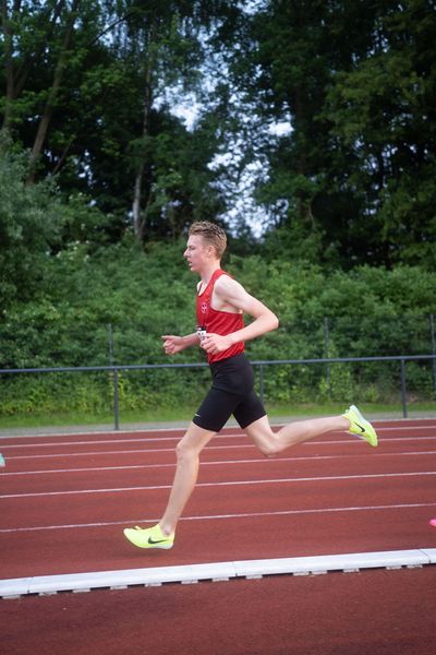 Jonas Patri (TSV Bayer 04 Leverkusen) am 07.06.2023 beim Jump n Run Meeting im Stadion Dortmund-Hacheney in Dortmund