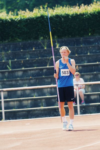 Mika Funck (TV Jahn Walsrode) im Speerwurf am 11.06.2023 waehrend den NLV + BLV U20/U16 Landesmeisterschaften im Stadion Berliner Ring in Verden