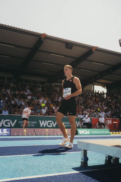 Jannis Wolff (GER/Eintracht Frankfurt) im Weitsprung am 17.06.2023 beim Stadtwerke Ratingen Mehrkampf-Meeting im Stadion am Stadionring in Ratingen