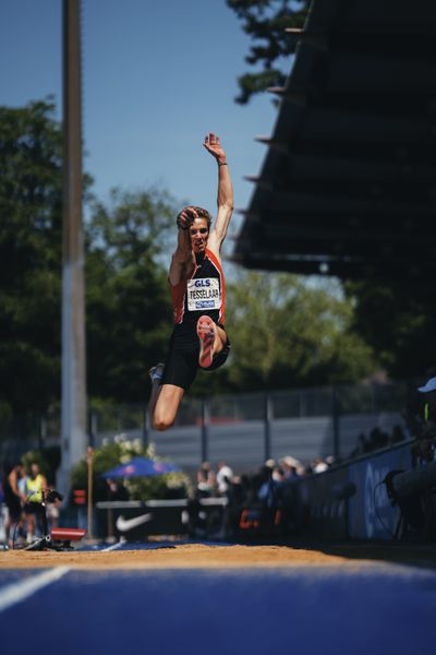 Jeff Tesselaar (NED/Niederlande) im Weitsprung am 17.06.2023 beim Stadtwerke Ratingen Mehrkampf-Meeting im Stadion am Stadionring in Ratingen