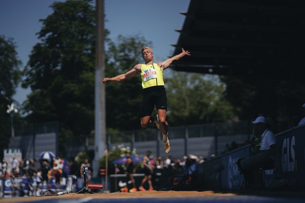 Sven Jansons (NED Niederlande) im Weitsprung am 17.06.2023 beim Stadtwerke Ratingen Mehrkampf-Meeting im Stadion am Stadionring in Ratingen