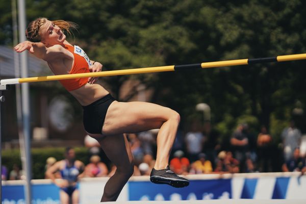 Shaina Burns (USA/Vereinigte Staaten von Amerika) im Hochsprung am 17.06.2023 beim Stadtwerke Ratingen Mehrkampf-Meeting im Stadion am Stadionring in Ratingen