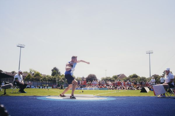 Nico Beckers (GER/LAV Bayer Uerdingen/Dormagen) im Kugelstoßen im Hochsprung am 17.06.2023 beim Stadtwerke Ratingen Mehrkampf-Meeting im Stadion am Stadionring in Ratingen