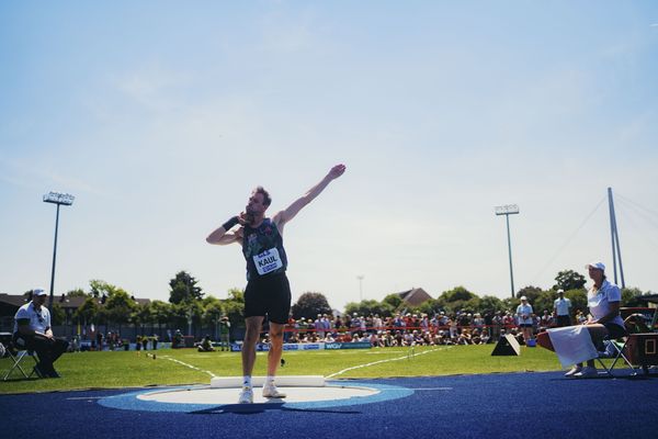 Niklas Kaul (GER/USC Mainz) im Kugelstoßen im Hochsprung am 17.06.2023 beim Stadtwerke Ratingen Mehrkampf-Meeting im Stadion am Stadionring in Ratingen