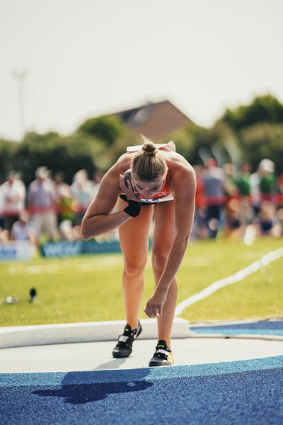 Lara Siemer (GER/TSV Bayer 04 Leverkusen) beim Kugelstoßen am 17.06.2023 beim Stadtwerke Ratingen Mehrkampf-Meeting im Stadion am Stadionring in Ratingen