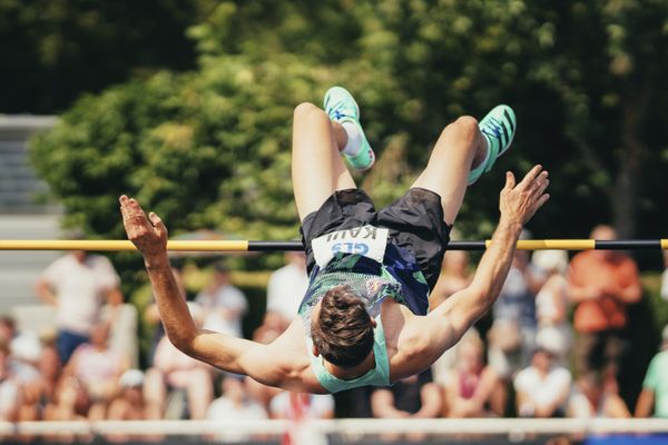 Niklas Kaul (GER/USC Mainz) beim Hochsprung am 17.06.2023 beim Stadtwerke Ratingen Mehrkampf-Meeting im Stadion am Stadionring in Ratingen