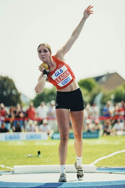 Sophie Weißenberg (GER/TSV Bayer 04 Leverkusen) beim Kugelstoßen am 17.06.2023 beim Stadtwerke Ratingen Mehrkampf-Meeting im Stadion am Stadionring in Ratingen