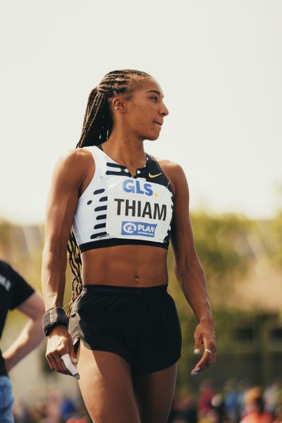 Nafissatou Thiam (BEL/Belgien) beim Kugelstoßen am 17.06.2023 beim Stadtwerke Ratingen Mehrkampf-Meeting im Stadion am Stadionring in Ratingen