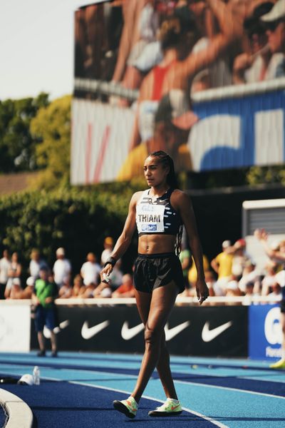 Nafissatou Thiam (BEL/Belgien) beim Kugelstoßen am 17.06.2023 beim Stadtwerke Ratingen Mehrkampf-Meeting im Stadion am Stadionring in Ratingen