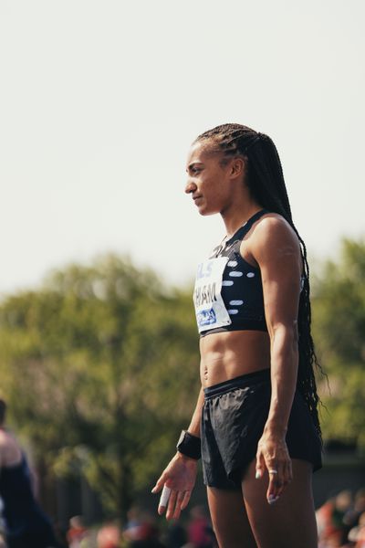 Nafissatou Thiam (BEL/Belgien) beim Kugelstoßen am 17.06.2023 beim Stadtwerke Ratingen Mehrkampf-Meeting im Stadion am Stadionring in Ratingen