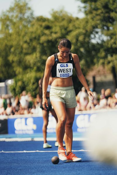 Tori West (AUS/Australien)  beim Kugelstoßen am 17.06.2023 beim Stadtwerke Ratingen Mehrkampf-Meeting im Stadion am Stadionring in Ratingen