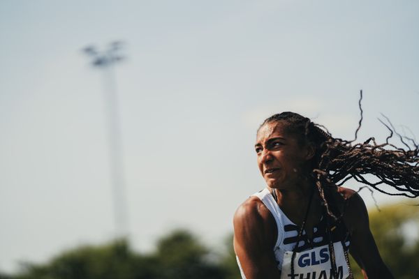 Nafissatou Thiam (BEL/Belgien) beim Kugelstoßen am 17.06.2023 beim Stadtwerke Ratingen Mehrkampf-Meeting im Stadion am Stadionring in Ratingen