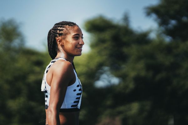 Nafissatou Thiam (BEL/Belgien) beim Kugelstoßen am 17.06.2023 beim Stadtwerke Ratingen Mehrkampf-Meeting im Stadion am Stadionring in Ratingen