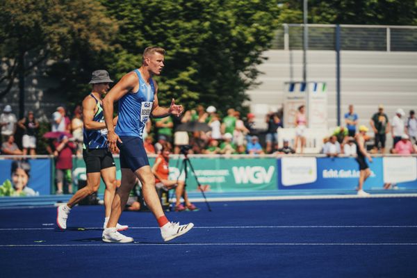 Nico Beckers (GER/LAV Bayer Uerd./Dormagen) im Hochsprung am 17.06.2023 beim Stadtwerke Ratingen Mehrkampf-Meeting im Stadion am Stadionring in Ratingen