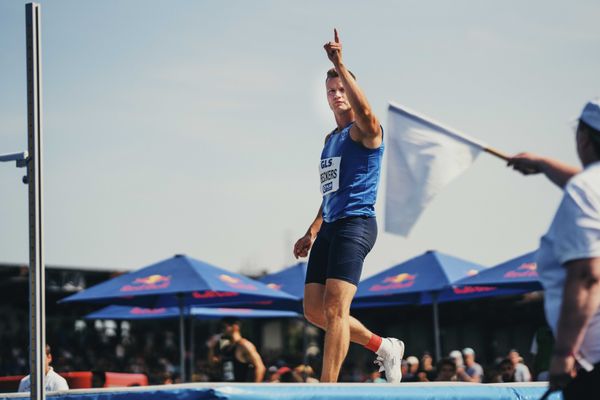 Nico Beckers (GER/LAV Bayer Uerd./Dormagen) im Hochsprung am 17.06.2023 beim Stadtwerke Ratingen Mehrkampf-Meeting im Stadion am Stadionring in Ratingen