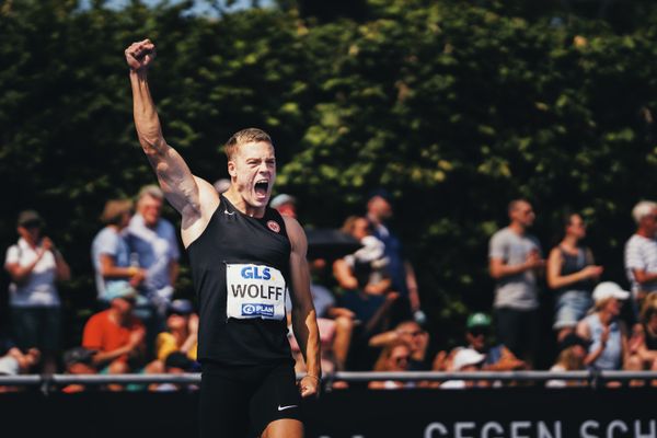 Jannis Wolff (GER/Eintracht Frankfurt) im Hochsprung am 17.06.2023 beim Stadtwerke Ratingen Mehrkampf-Meeting im Stadion am Stadionring in Ratingen