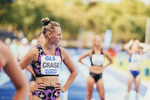 Taneille Crase (AUS/Australien) ueber 200m am 17.06.2023 beim Stadtwerke Ratingen Mehrkampf-Meeting im Stadion am Stadionring in Ratingen