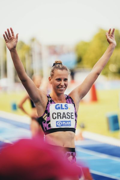 Taneille Crase (AUS/Australien) ueber 200m am 17.06.2023 beim Stadtwerke Ratingen Mehrkampf-Meeting im Stadion am Stadionring in Ratingen