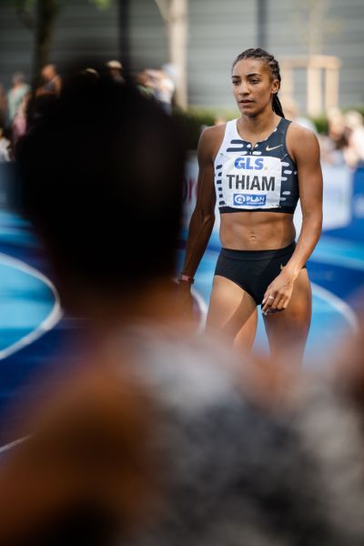 Nafissatou Thiam (BEL/Belgien) ueber 200m am 17.06.2023 beim Stadtwerke Ratingen Mehrkampf-Meeting im Stadion am Stadionring in Ratingen