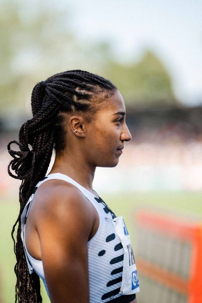 Nafissatou Thiam (BEL/Belgien) ueber 200m am 17.06.2023 beim Stadtwerke Ratingen Mehrkampf-Meeting im Stadion am Stadionring in Ratingen