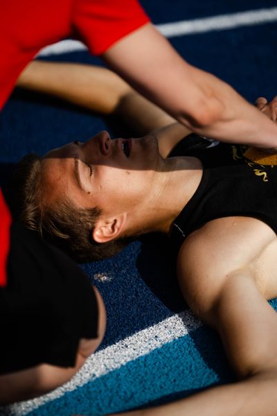 Daniel Bertschler (AUT/Oesterreich) nach dem 400m Lauf am 17.06.2023 beim Stadtwerke Ratingen Mehrkampf-Meeting im Stadion am Stadionring in Ratingen