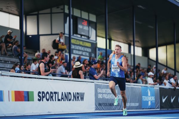 Nico Beckers (GER/LAV Bayer Uerd./Dormagen) beim 400m Lauf am 17.06.2023 beim Stadtwerke Ratingen Mehrkampf-Meeting im Stadion am Stadionring in Ratingen