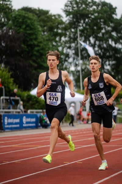 Rodion Beimler (SC DHfK Leipzig e.V.), Robert Fuelle (SSV Ulm 1846) am 01.07.2023 waehrend den deutschen U23 Leichtathletik-Meisterschaften im Jahnstadion in Göttingen