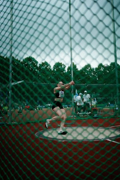 Aileen Kuhn (LAZ Ludwigsburg) am 01.07.2023 waehrend den deutschen U23 Leichtathletik-Meisterschaften im Jahnstadion in Göttingen